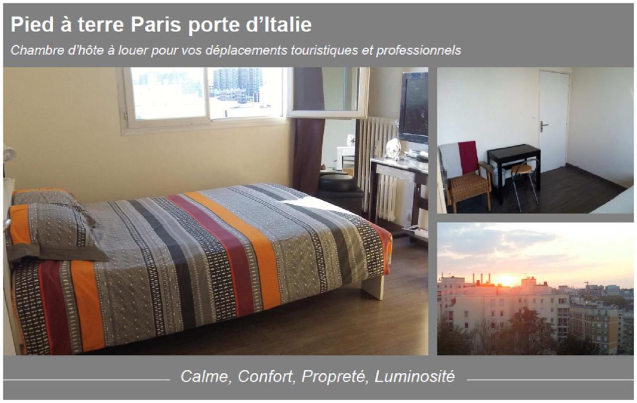 Paris Porte D'Italie - Chambre A Louer Avec Parking Et Vue Sur Paris Le Kremlin-Bicêtre Buitenkant foto